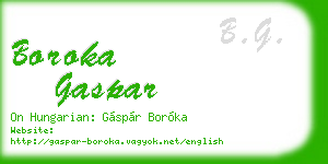 boroka gaspar business card